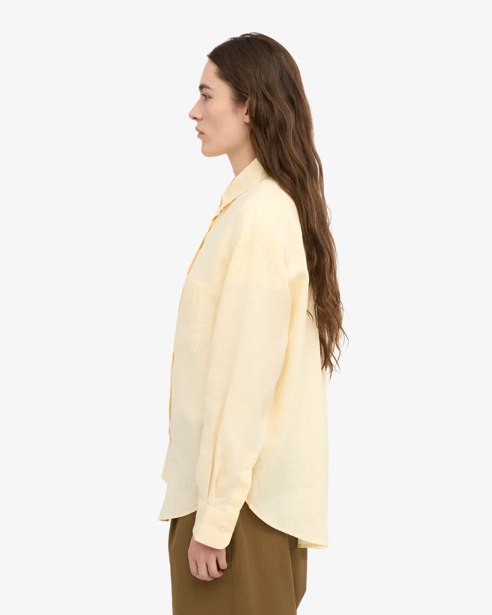 Blouse Linen Oversized - soft yellow