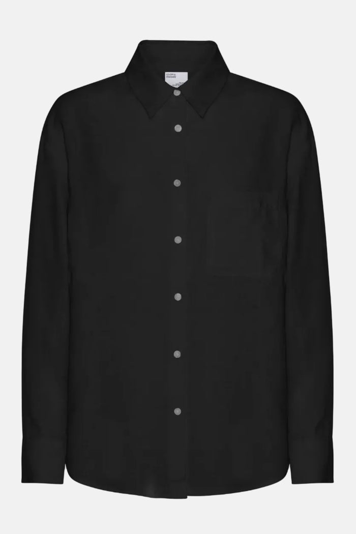 Blouse Linen Oversized - deep black