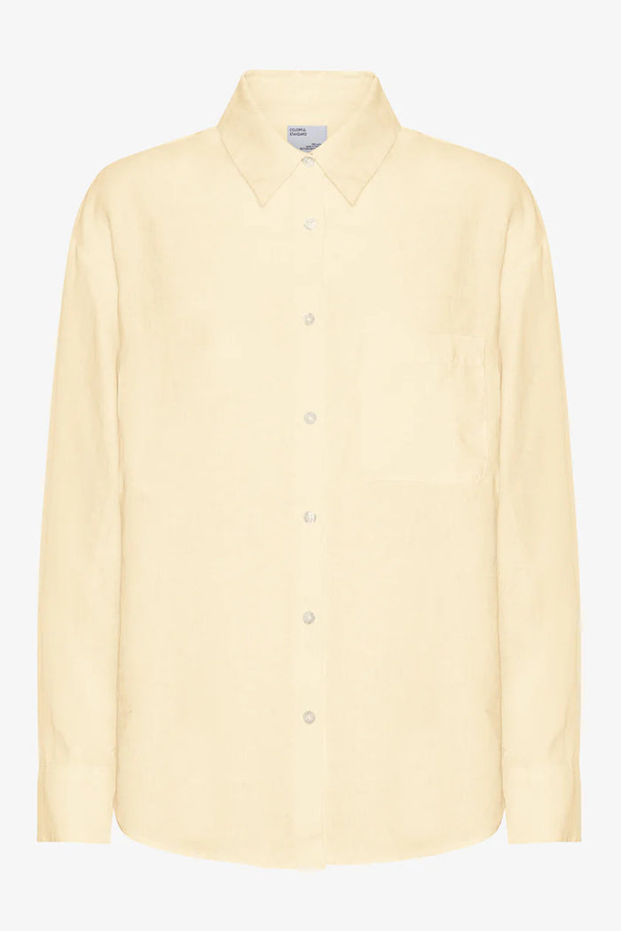 Blouse Linen Oversized - soft yellow