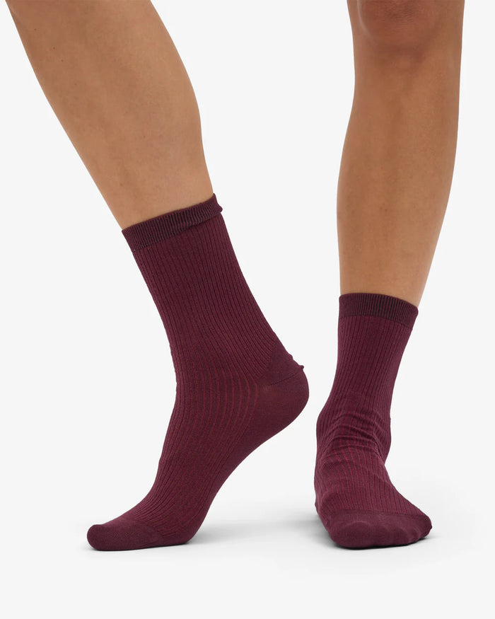 Sokken Classic Organic - oxblood red