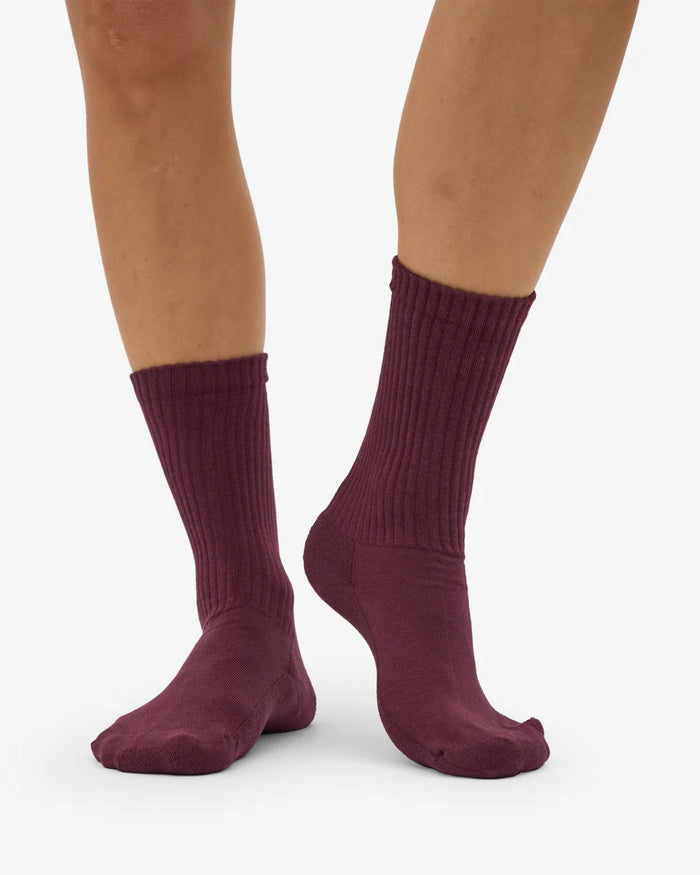 Sokken Organic Active - oxblood red
