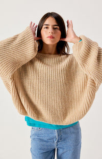 Trui Cyrow - beige clair