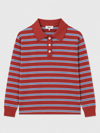 Trui Adanne Polo - wine/blue