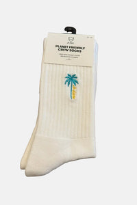Sokken - white a-dam palm