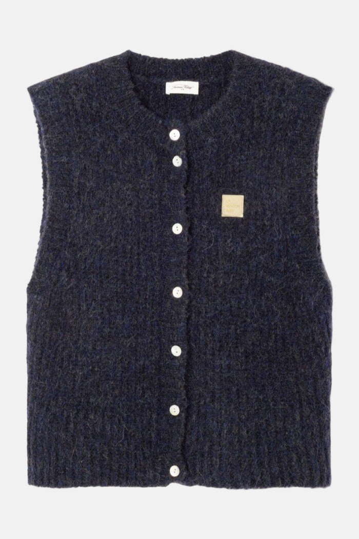 Vest East - Navy Mouline