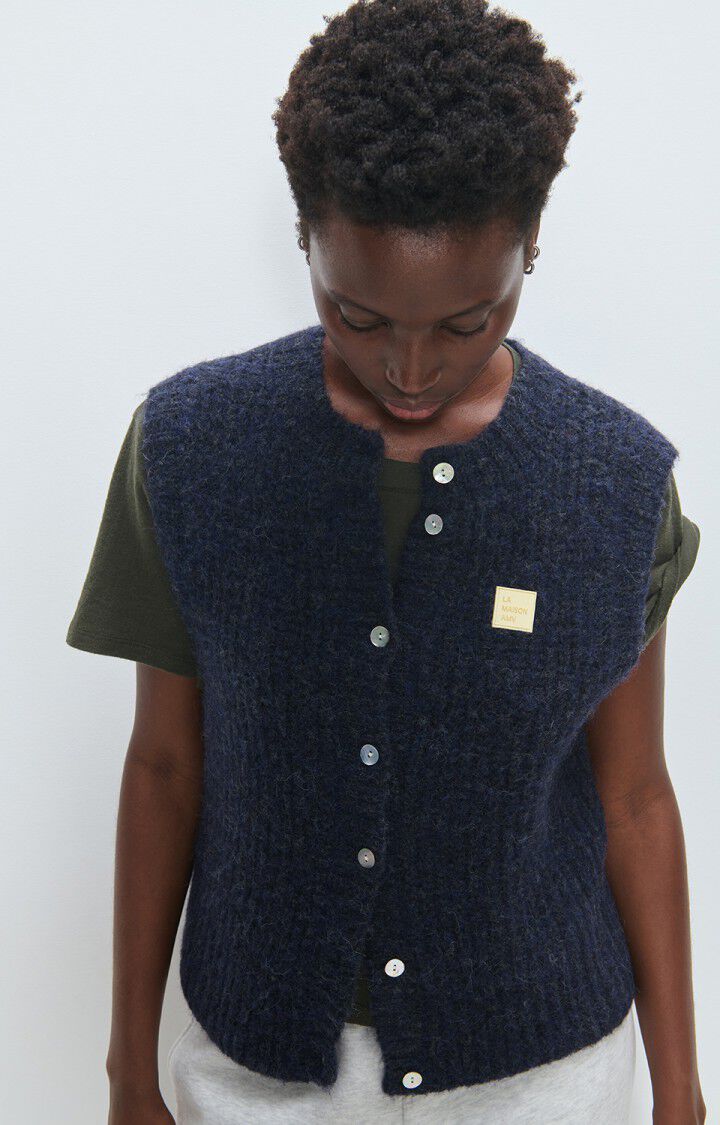 Vest East - Navy Mouline