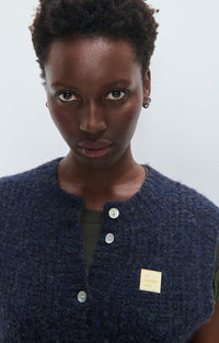 Vest East - Navy Mouline