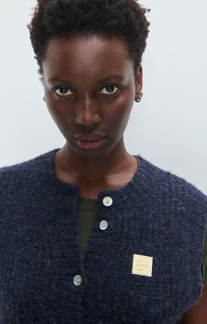 Vest East - Navy Mouline