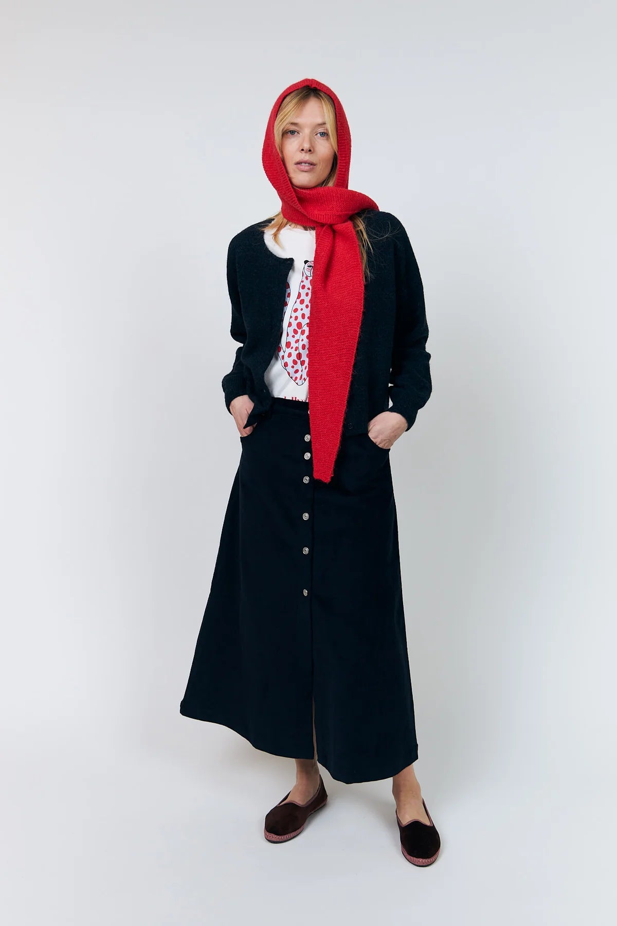 Bonnet Elise Knit - red