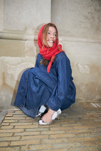 Bonnet Elise Knit - red