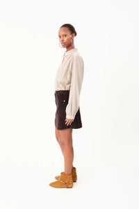 Evas Short Skirt - Dark Mokka