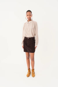 Evas Short Skirt - Dark Mokka