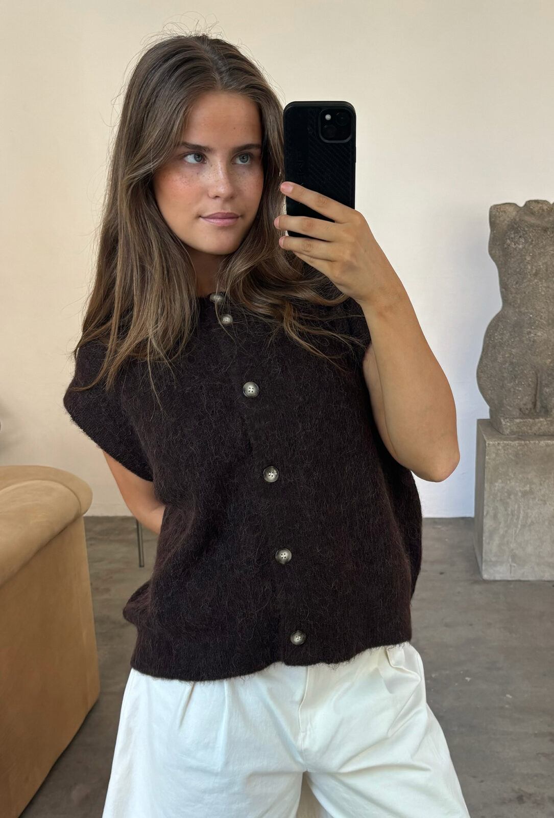 Vest Hirse - dark brown