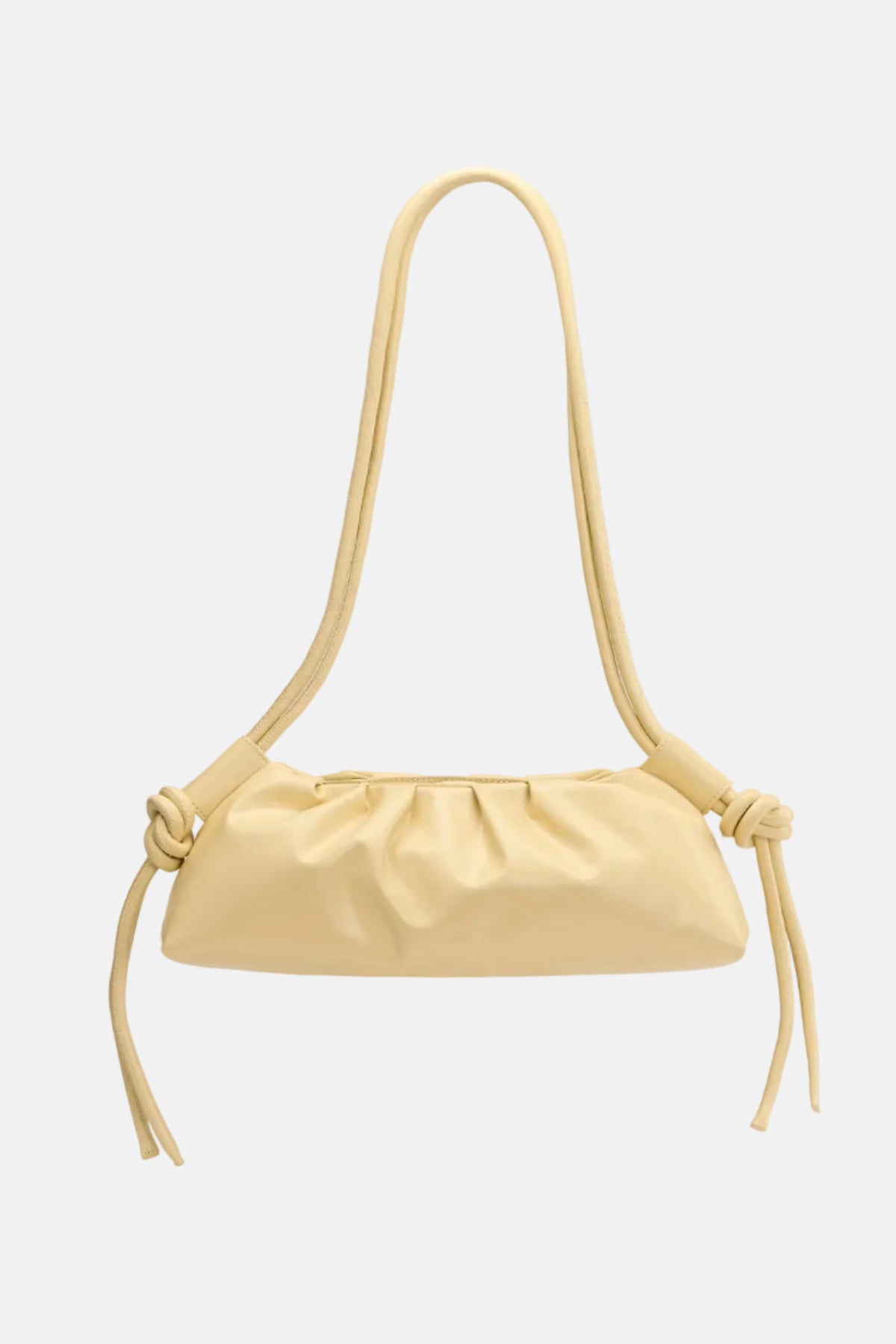 Dumpling Vegan Leather Bag - butter yellow