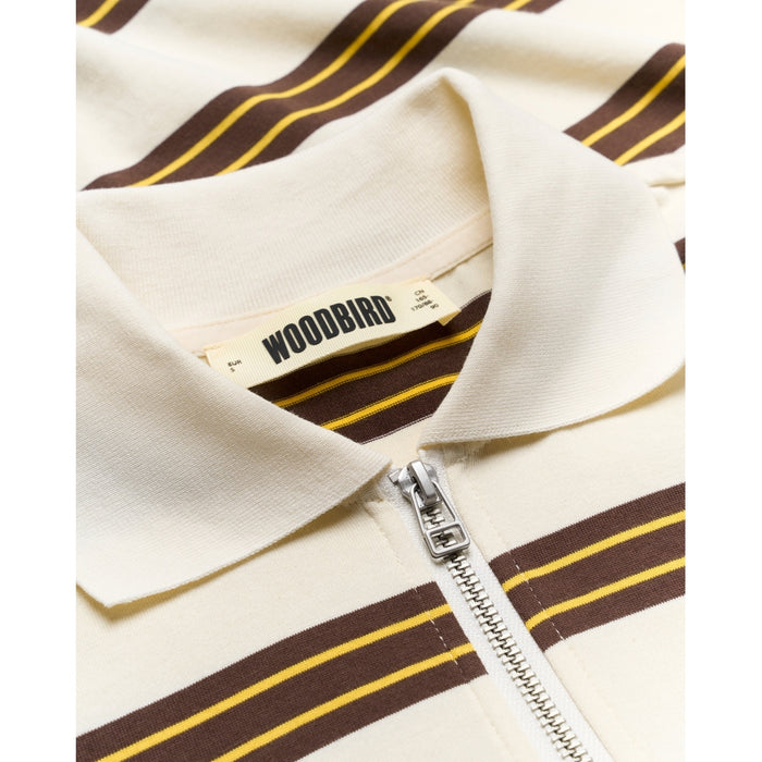 Polo Niro SS Zip - brown-off white