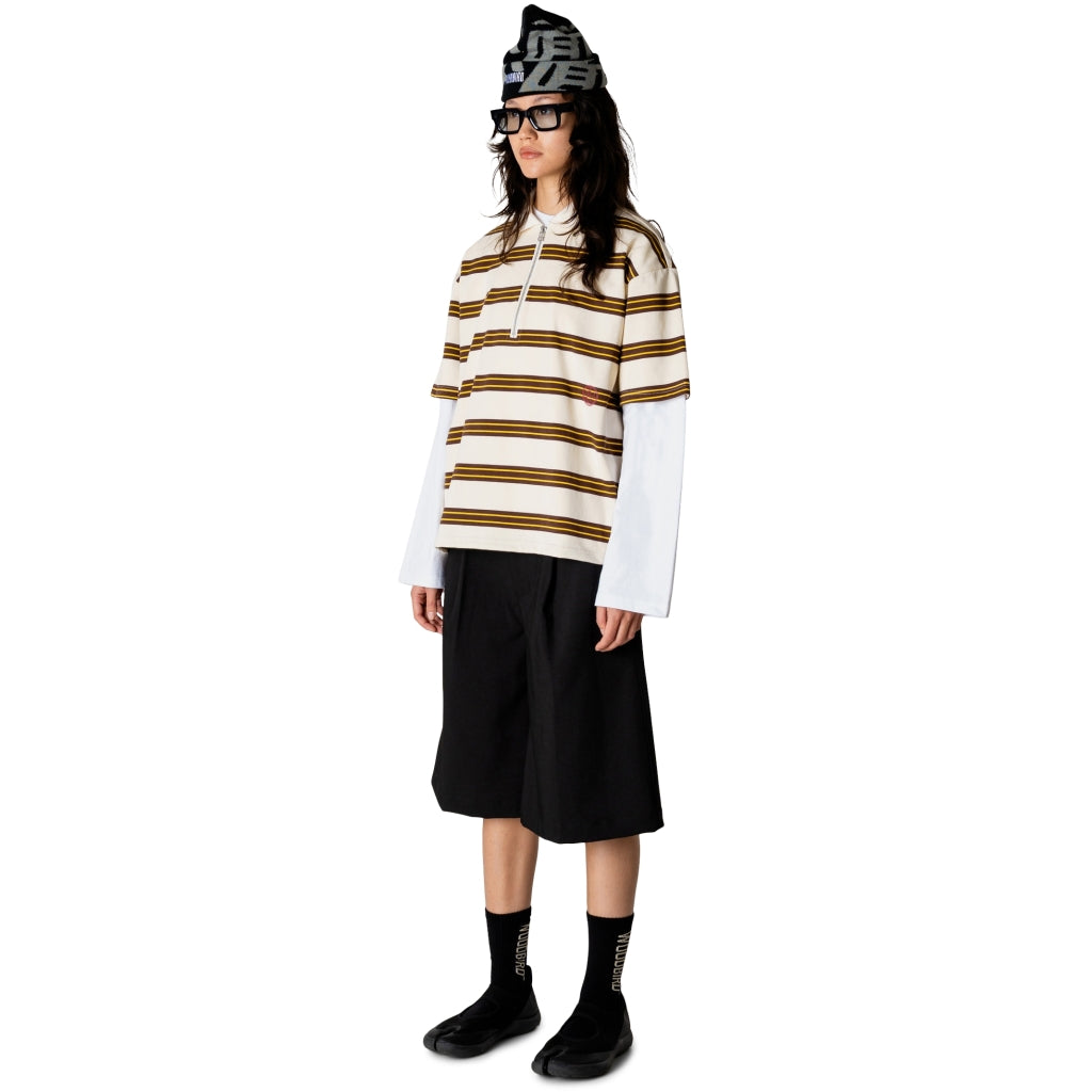 Polo Niro SS Zip - brown-off white