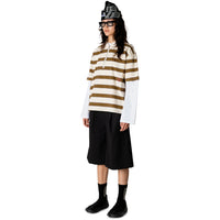 Polo Niro SS Zip - brown-off white