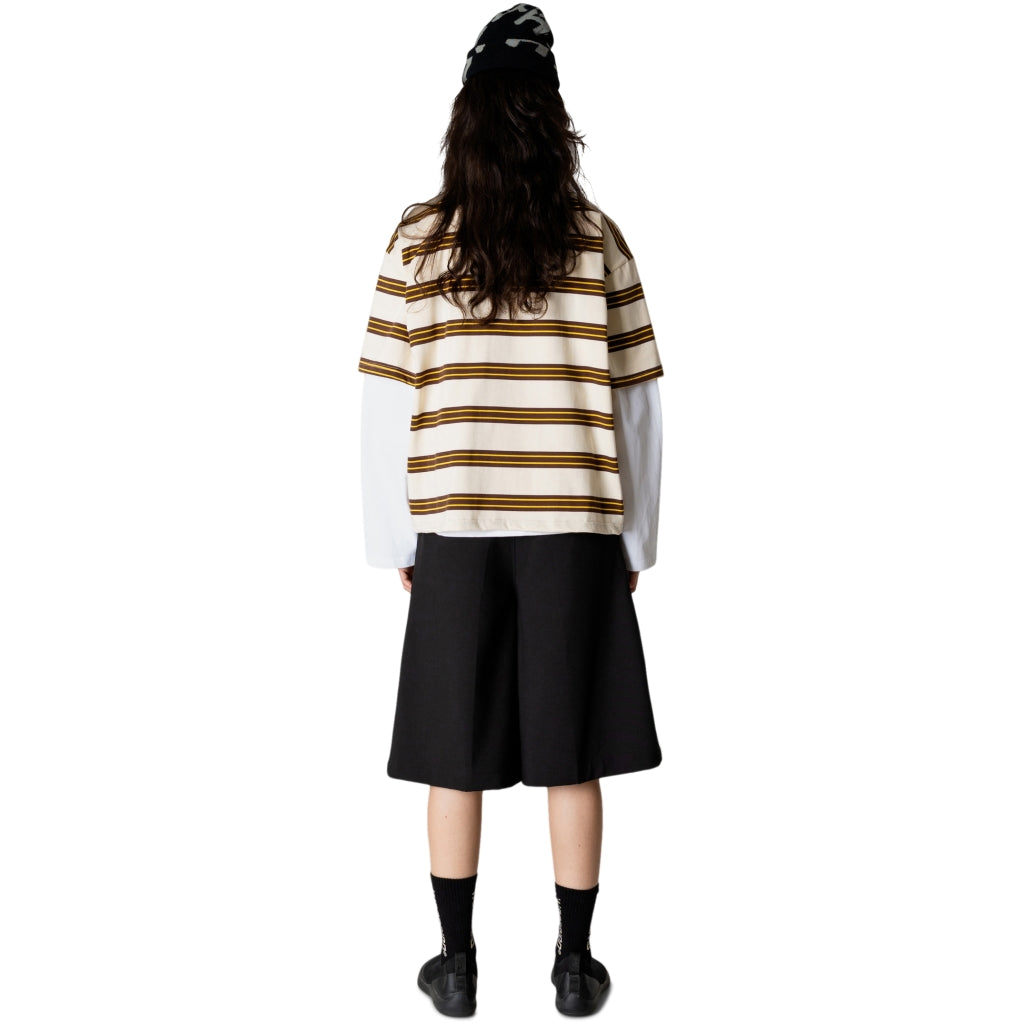 Polo Niro SS Zip - brown-off white