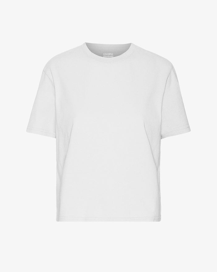 T-shirt Organic Boxy Crop - optical white