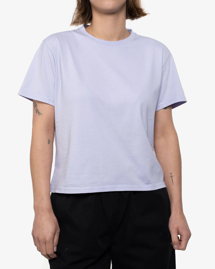 T-shirt Organic Boxy Crop - optical white