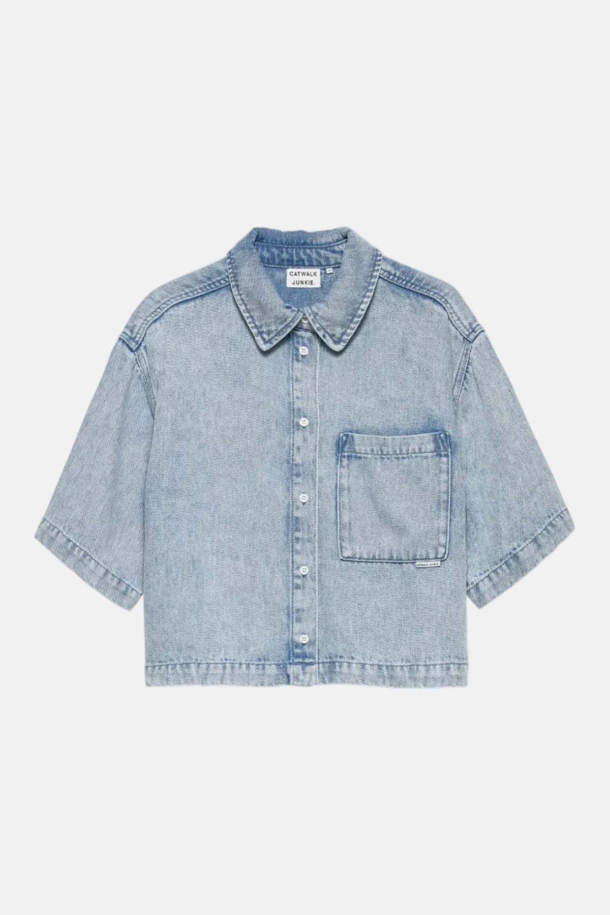 Vest Short Sleeve Denim - light blue