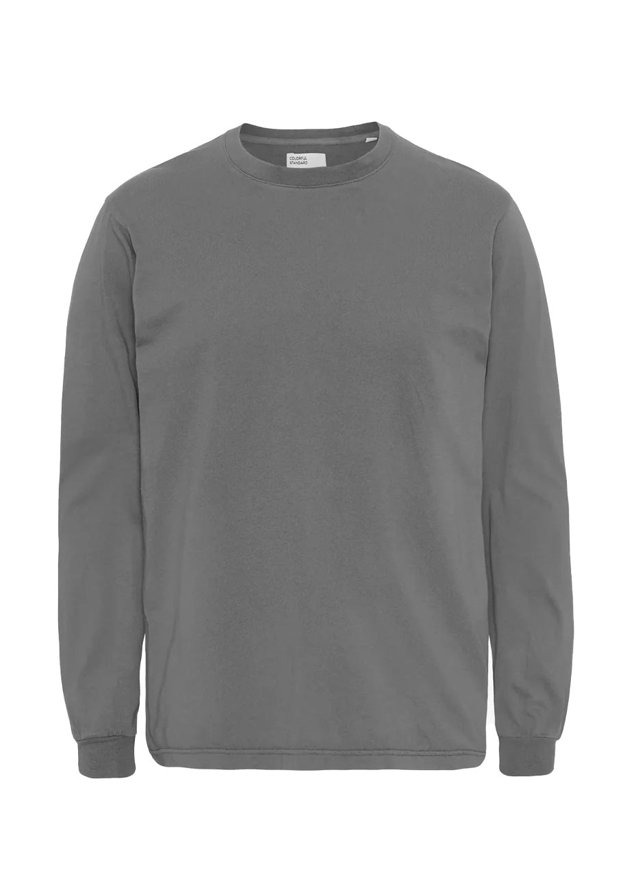 Shirt Oversized Organic LS Shirt - storm grey