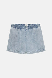 Short Pull On Denim - light blue