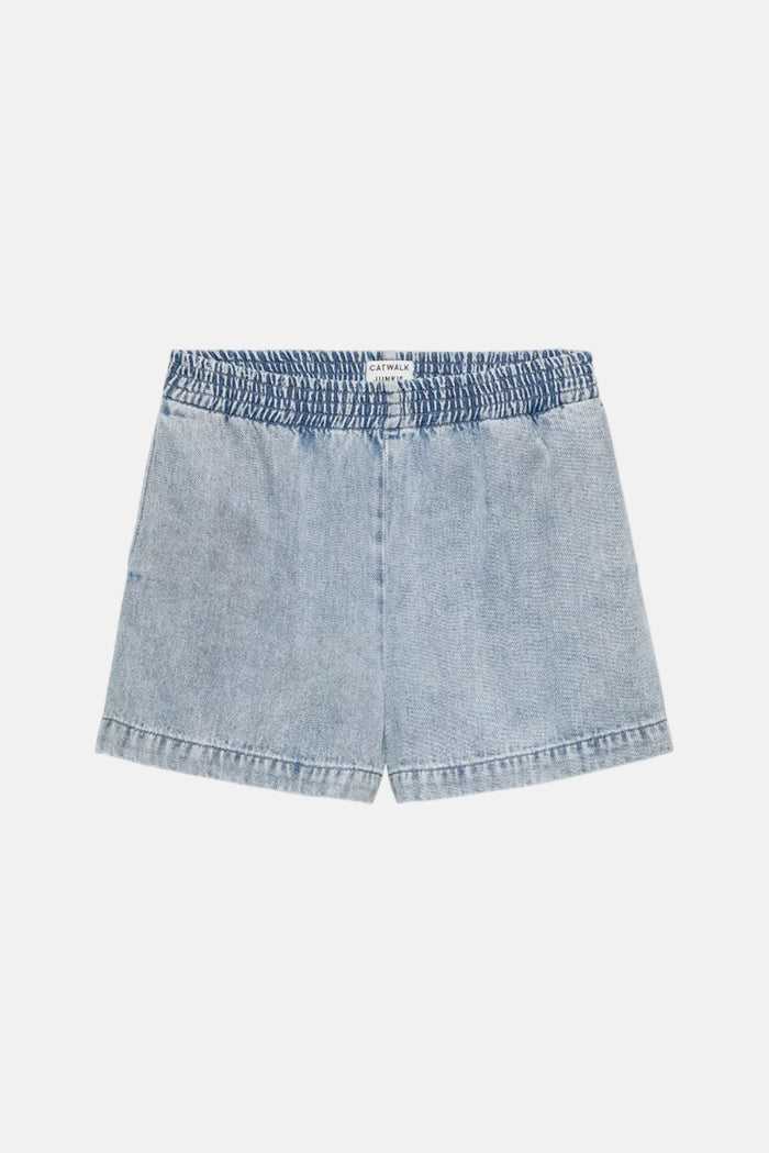 Short Pull On Denim - light blue