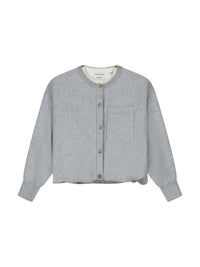 Cardigan Double Layer - grey melange