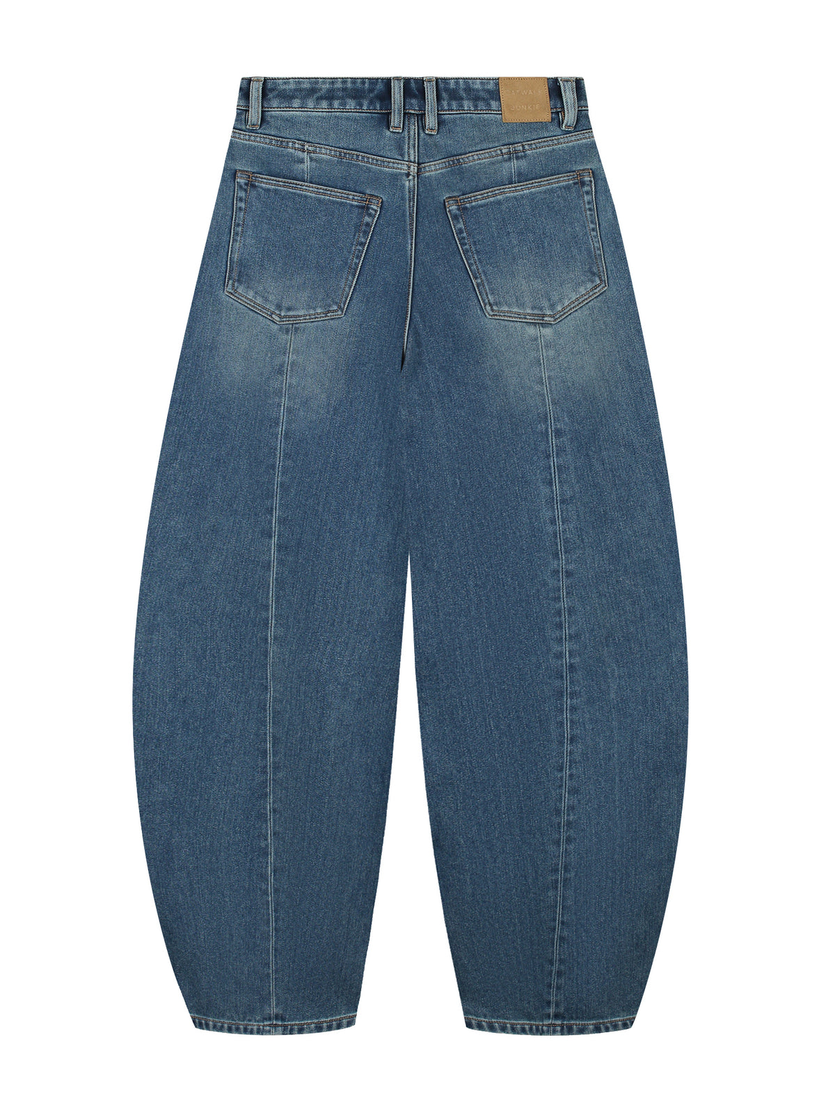 Jeans Barrel Fit With Fleece Inside - medium blue