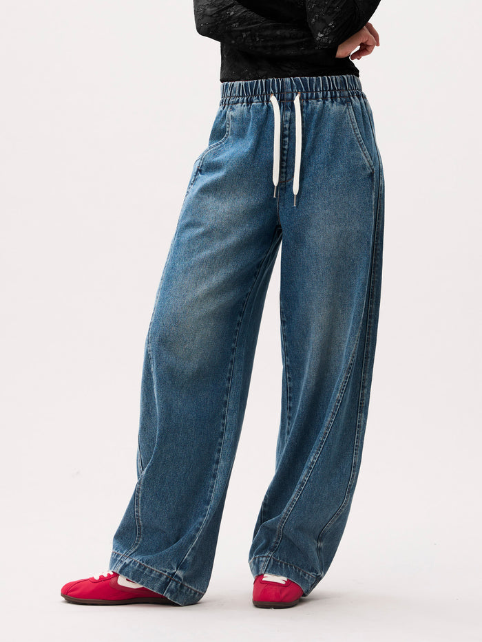 Jeans Barrel Fit Jogger - medium blue