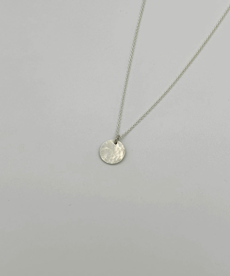 Ketting Hammered - zilver