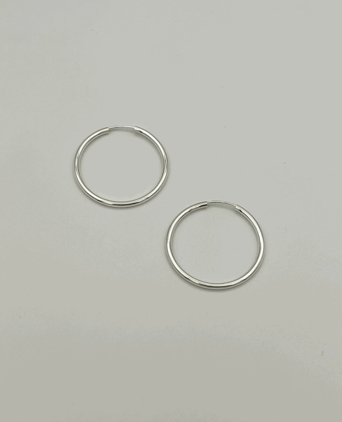 Oorhangers Classic Hoops 20mm - zilver