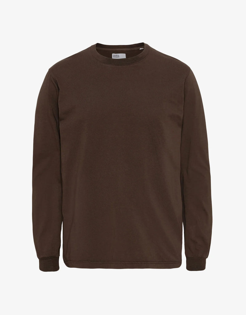 Shirt Oversized Organic LS - coffee brown