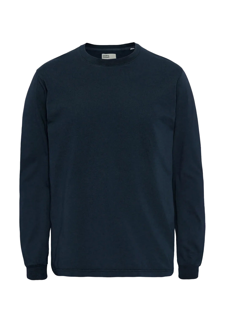 Shirt Oversized Organic LS - navy blue