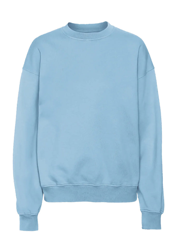 Sweater Organic Oversized Crew - seaside blue