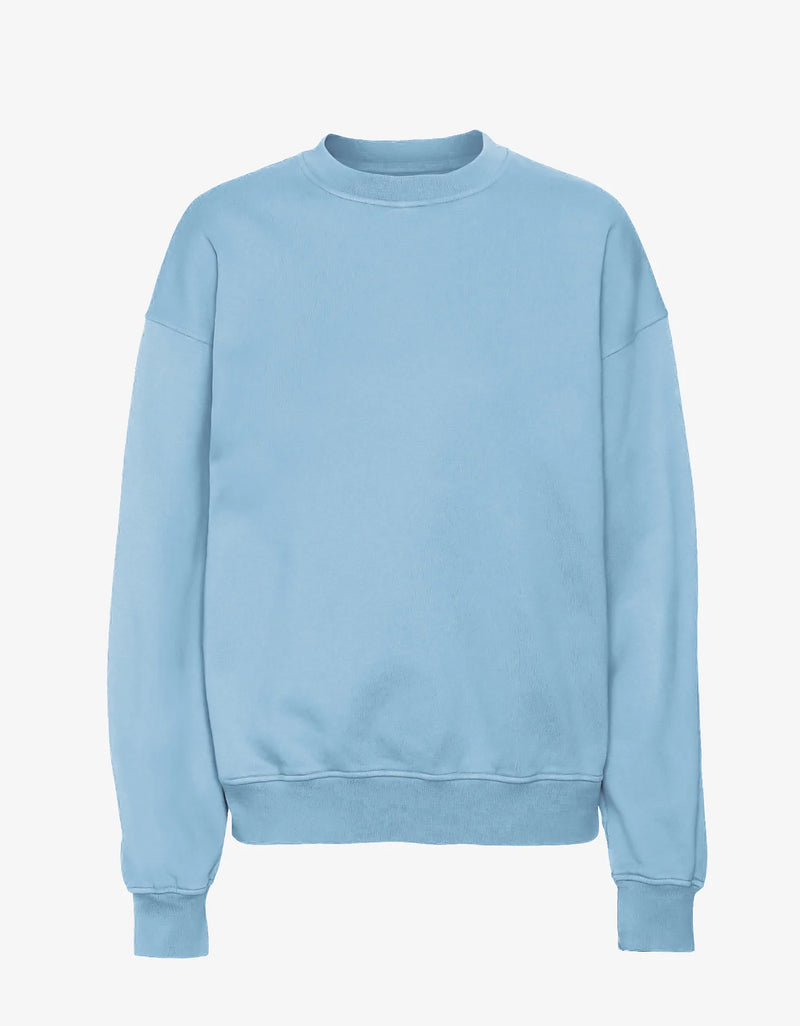 Sweater Organic Oversized Crew - seaside blue