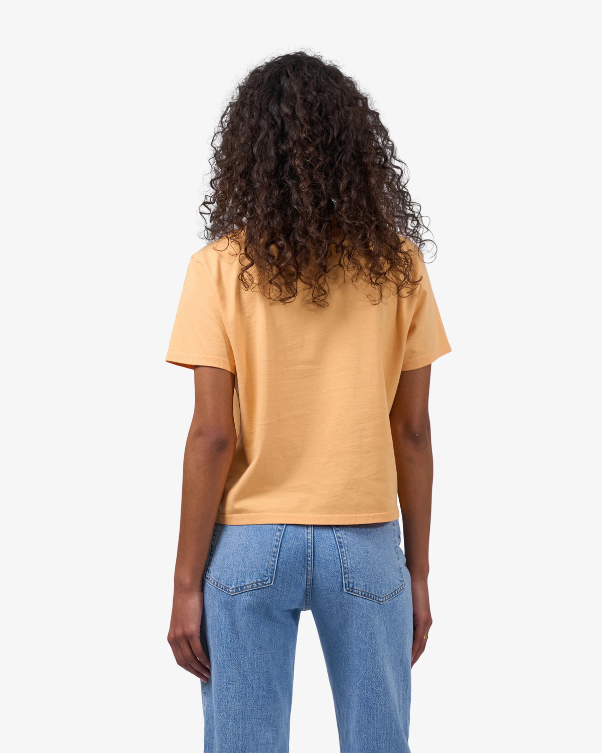 T-shirt Organic Boxy Crop - faded pink