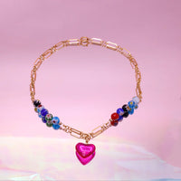 Ketting bubble Heart - multi