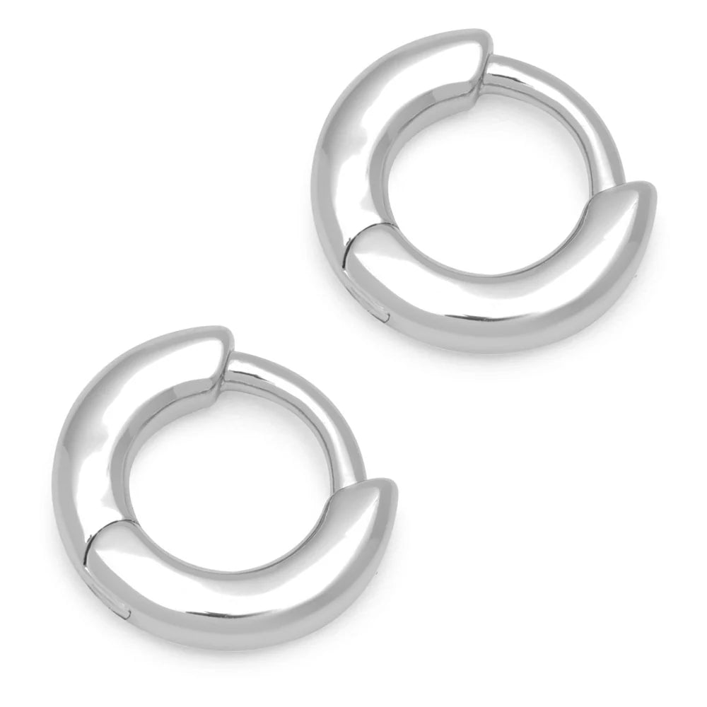 Oorhangers Buckle Hoops Small - zilver