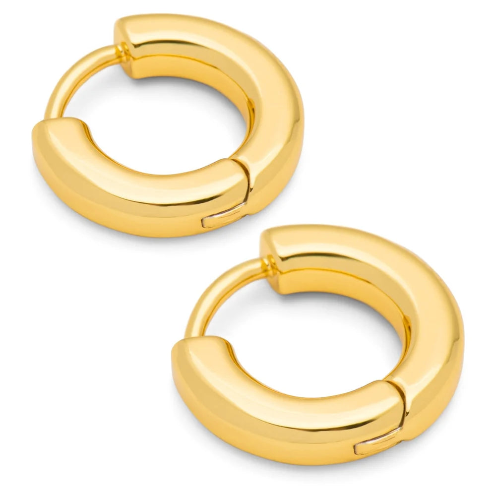 Oorhangers Buckle Hoops Large - goud