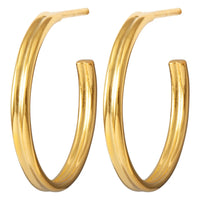 Oorstekers 2for1 Medium Hoops Pair - goud