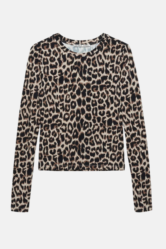 Shirt Leopard LS - bruin
