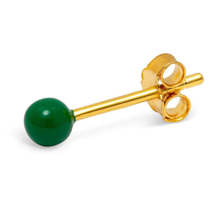 Oorsteker Color Ball - donkergroen