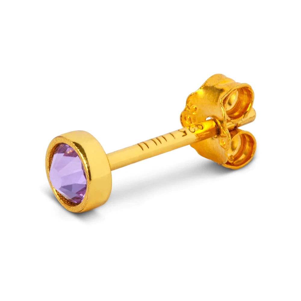 Oorsteker Bling - kristal violet