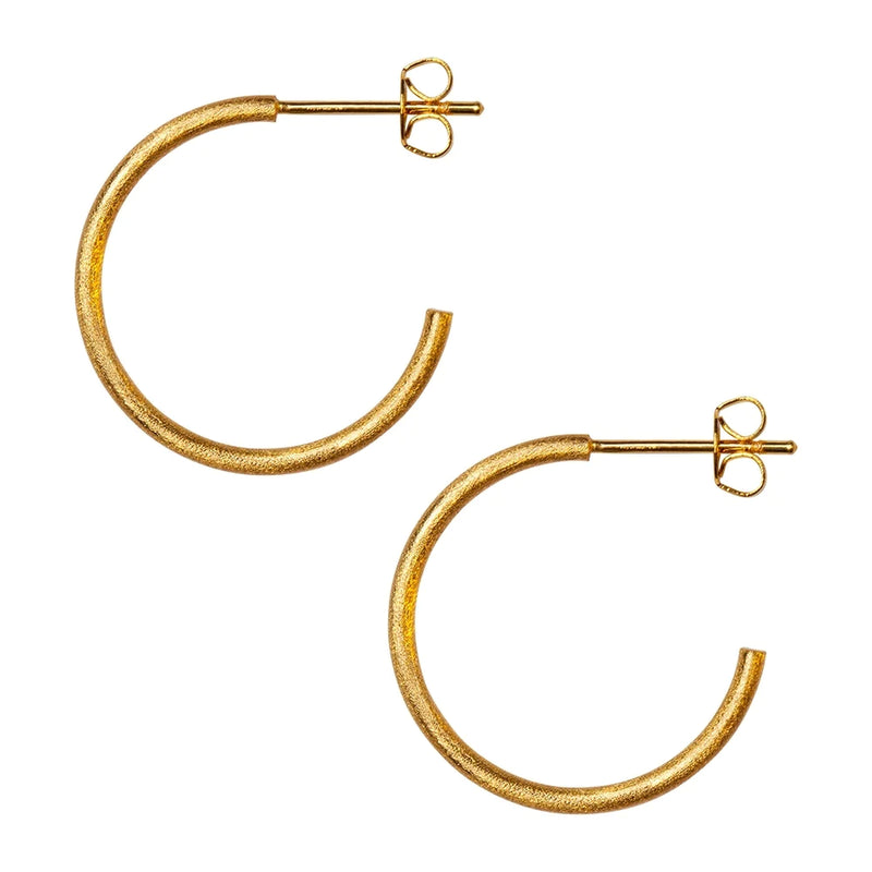 Oorstekers Non Hoops Medium Pair - goud