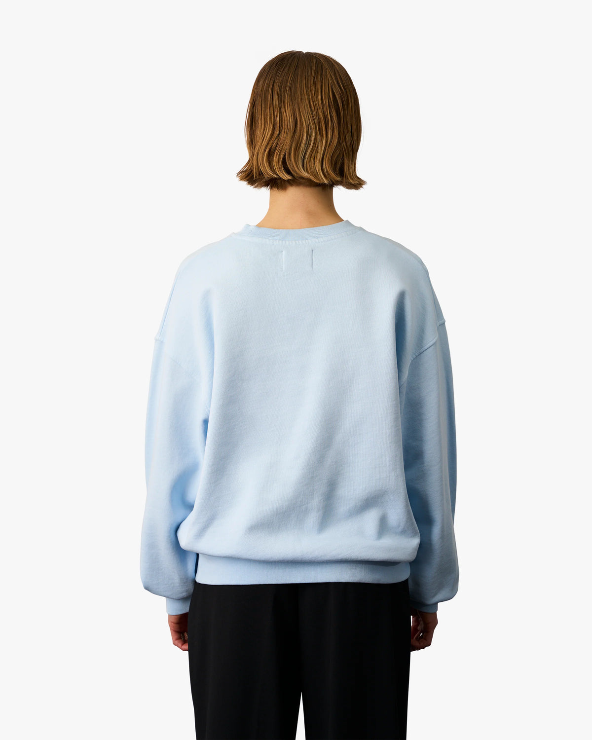 Sweater Organic Oversized Crew - petrol blue