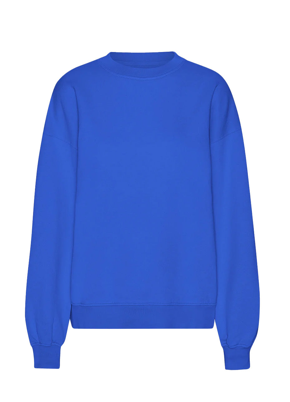 Sweater Organic Oversized Crew - sapphire blue