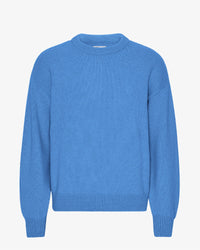 Trui Oversized Merino Wool Crew - pacific blauw