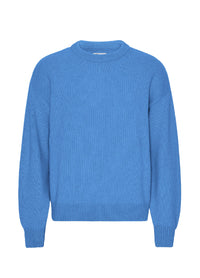 Trui Oversized Merino Wool Crew - pacific blauw